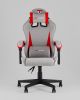 Кресло спортивное TopChairs Phantom ткань серо-красный - 5