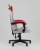 Кресло спортивное TopChairs Phantom ткань серо-красный - 6