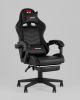 Кресло спортивное TopChairs Prophet с оттоманкой черный - 2