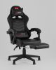 Кресло спортивное TopChairs Prophet с оттоманкой черный - 6