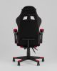 Кресло спортивное TopChairs Prophet с оттоманкой ткань черно-красный - 8