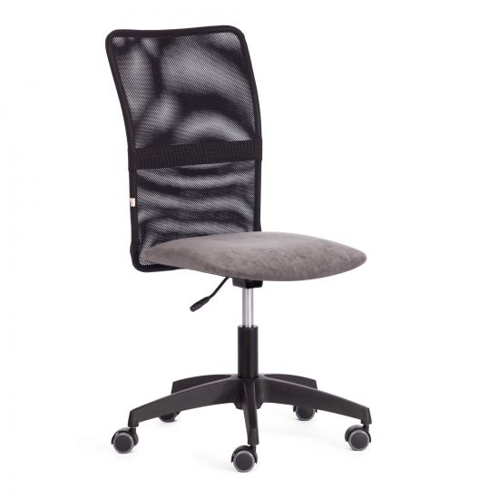 Кресло START флок-ткань, серый-черный, 29-W-11