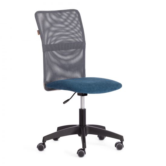 Кресло START флок-ткань, синий-серый, 32-W-12