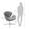 Кресло SWAN STYLE CHAIR, бежевый, искусственная замша - 9