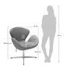 Кресло SWAN STYLE CHAIR тёмно-серый, искусственная замша - 10