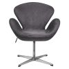 Кресло SWAN STYLE CHAIR тёмно-серый, искусственная замша - 2
