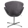 Кресло SWAN STYLE CHAIR тёмно-серый, искусственная замша - 4