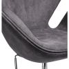 Кресло SWAN STYLE CHAIR тёмно-серый, искусственная замша - 6
