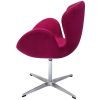 Кресло SWAN STYLE CHAIR винный, искусственная замша - 4