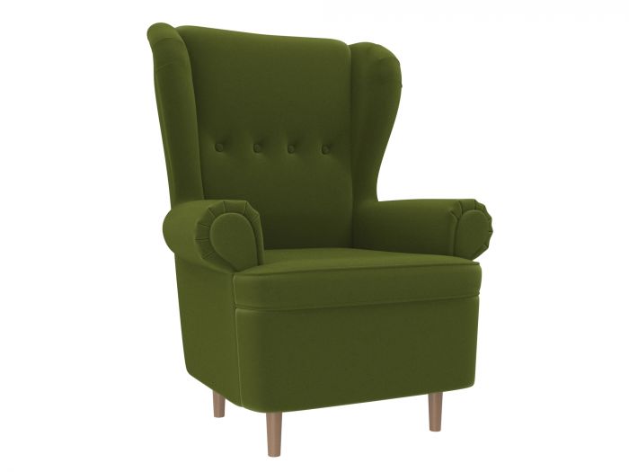100930 Кресло Торин | Микровельвет | Зеленый