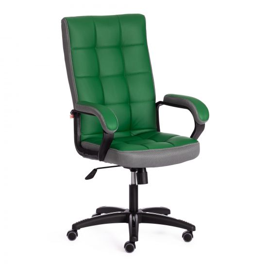 Кресло TRENDY (22) кож-зам-ткань, зеленый-серый, 36-001-12