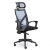Кресло UTFC Астон М-711 с подголовником черный пластик (голубой-черный) - 4