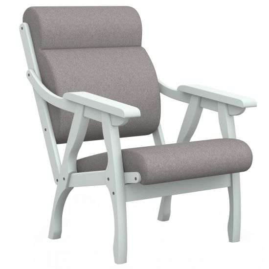Кресло Вега 10 ткань серый, каркас снег
