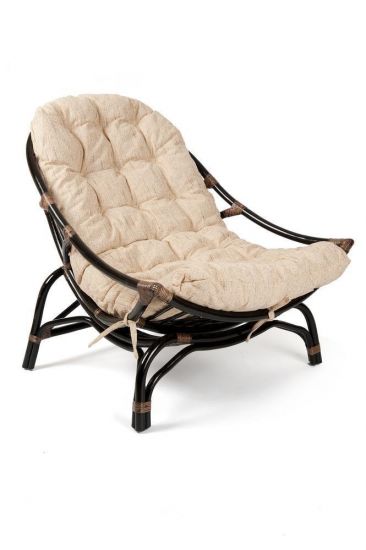 Кресло VENICE - без подушки - 84x105x90 см, Antique brown (античный черно-коричневый)