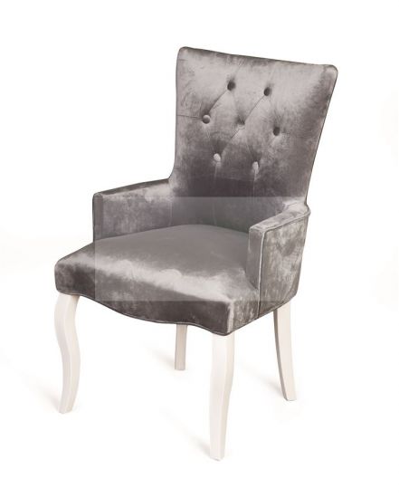 Кресло Виктория (эмаль белая - 36 - голубовато-серый), шт