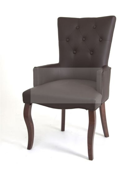 Кресло Виктория (темный тон - кожзам 1 шоколад), шт