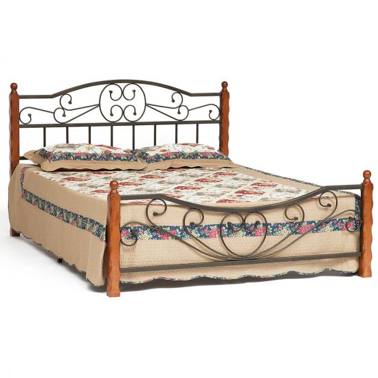 Кровать AMOR (mod. 9226) 160*200 см (Queen bed), Красный дуб