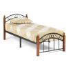 Кровать AT-8077 дерево гевея-металл, 90*200 см (Single bed), красный дуб-черный - 3