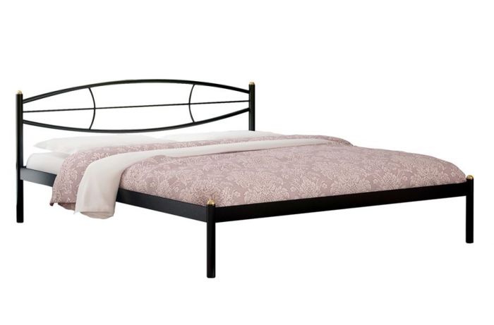Кровать Аура (140х200- цвет Чёрный- металлическое основание)