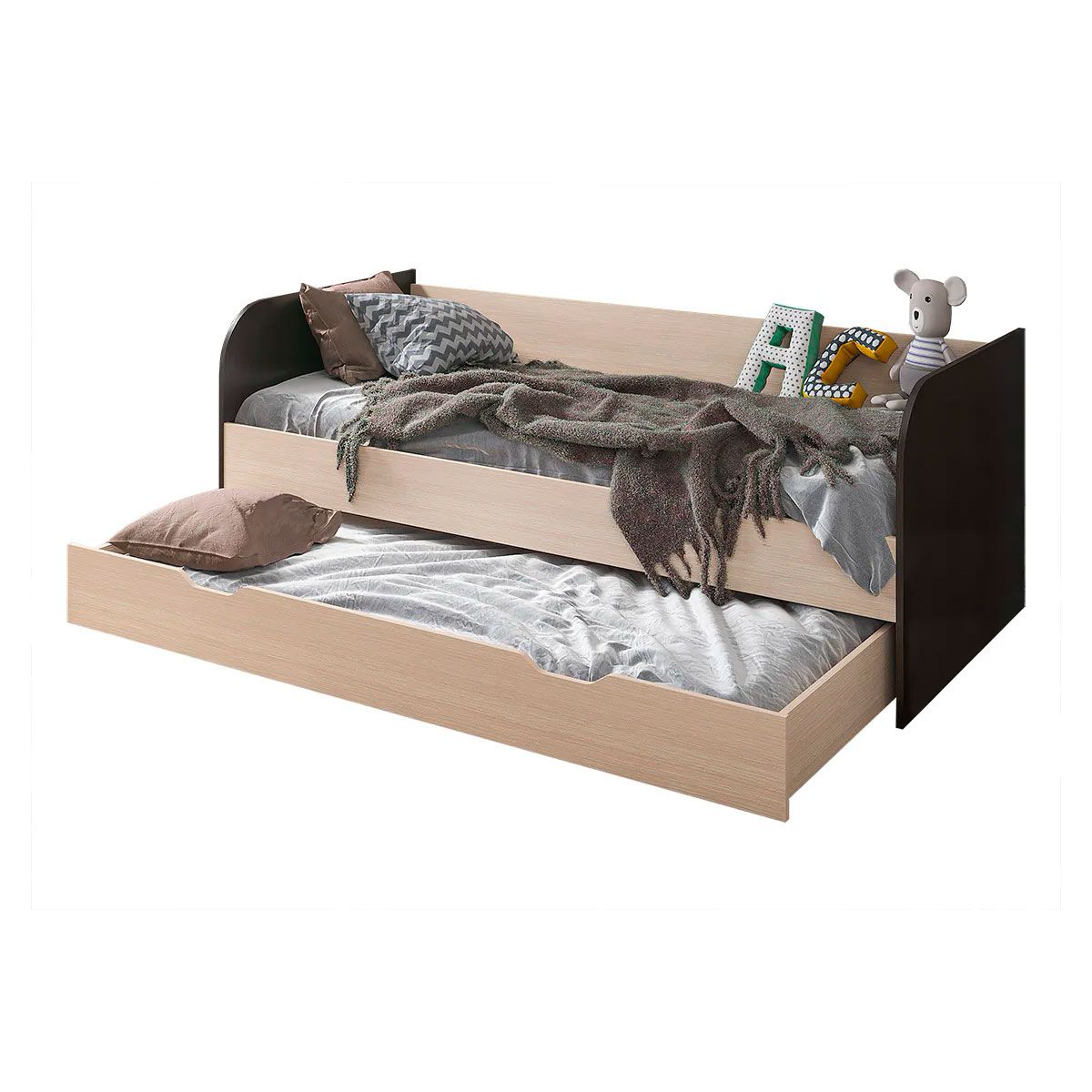 Кровать Балли двухспальная (1932х725х950) венге-дуб белфорт