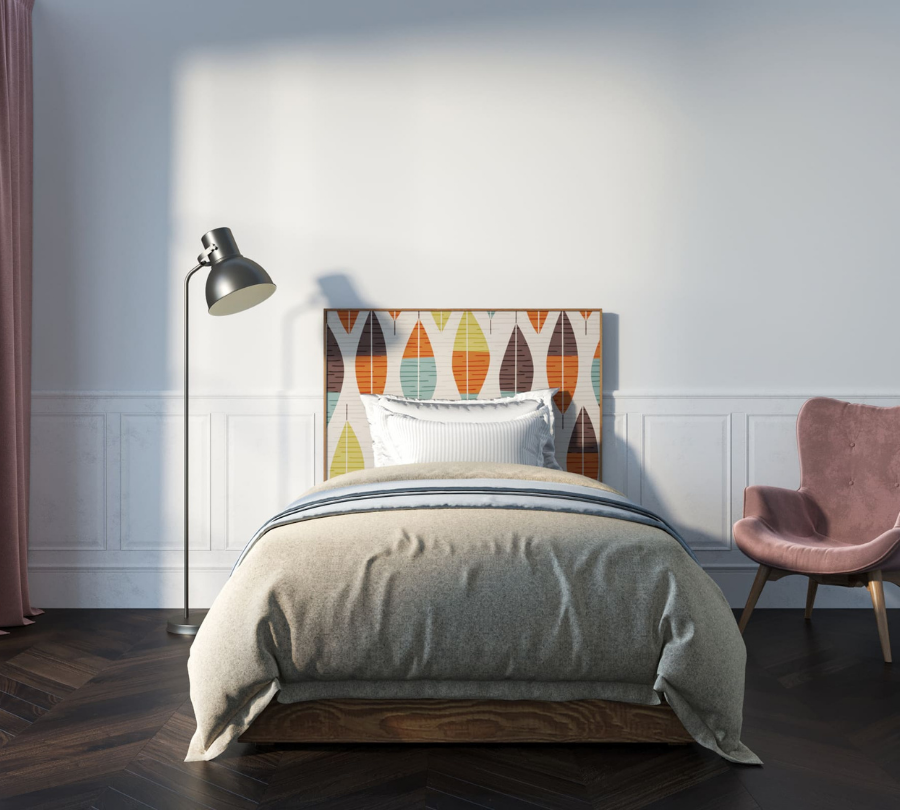 Кровать "Berber" 120 на 200 принт 48 арт BB42-Print_48