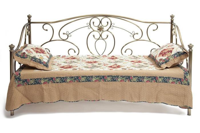 Кровать металлическая JANE 90*200 см (Day bed), Античная медь (Antique Brass)