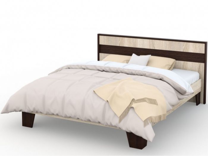 Кровать «Эшли» 160*200 (без ламелей), Венге-сонома
