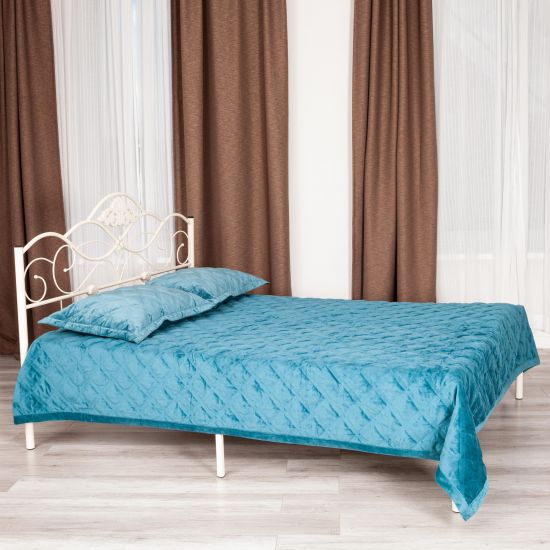 Кровать Federica (mod. AT-881) дерево гевея-металл, 160*200 (Queen bed), Белый (butter white)