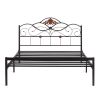 Кровать Federica (mod. AT-881) дерево гевея-металл, 160*200 см (Queen bed), красный дуб-черный - 4