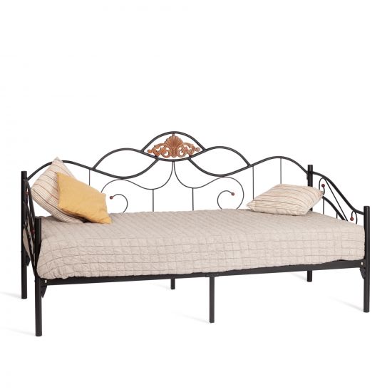 Кровать Federica (mod. AT-881) дерево гевея-металл, 90*200 см (Day bed), красный дуб-черный