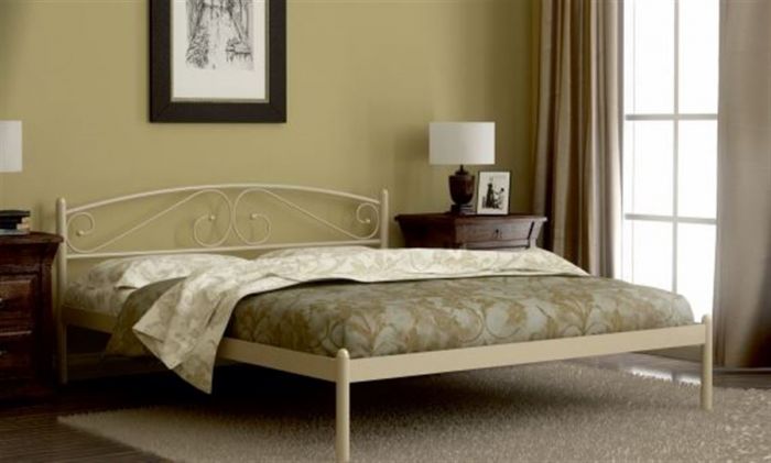 Кровать Флоренция бежевый с матрасом Дрема Etalon стандарт 160Х200