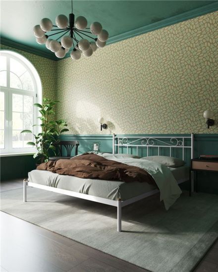 Кровать "Франческа" без изножья | 180х200 | ноги металл | цвет Белый |