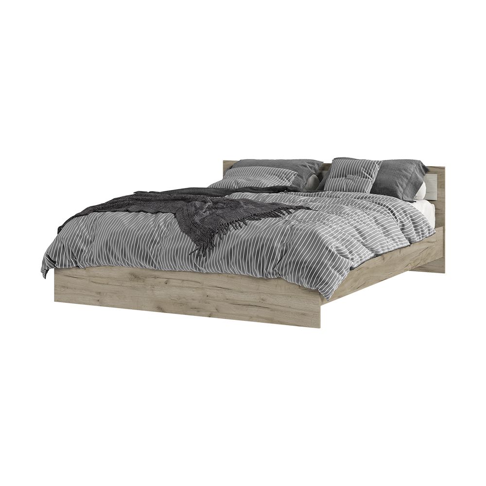 Кровать ГАРМОНИЯ КР 601 (1652х700х2032) дуб крафт белый-дуб крафт серый