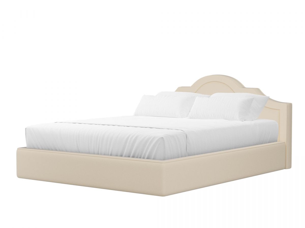 28511 Кровать интерьерная Афина 160 | экокожа | бежевый