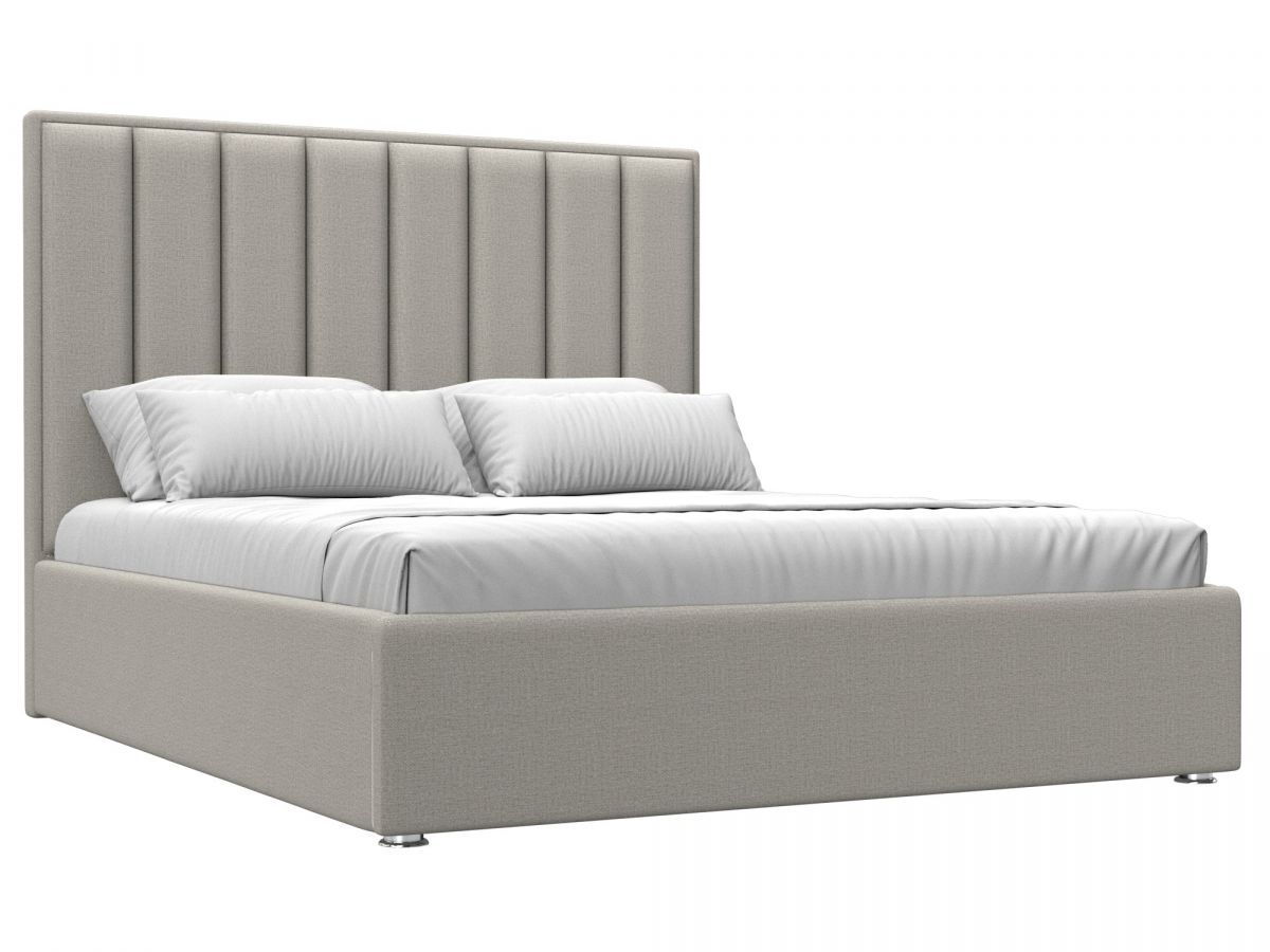 123052 Кровать интерьерная Афродита 160 | рогожка | амур бежевый