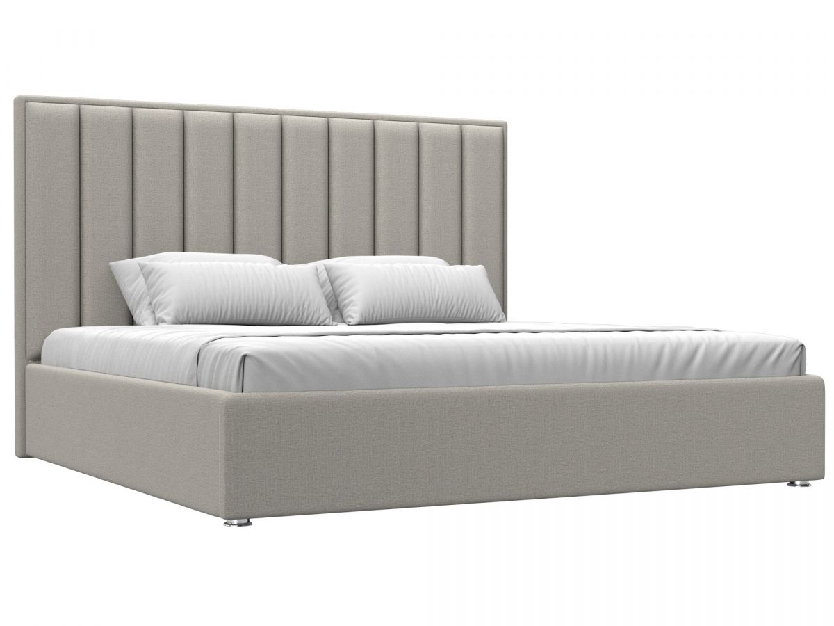 123058 Кровать интерьерная Афродита 200 | рогожка | амур бежевый