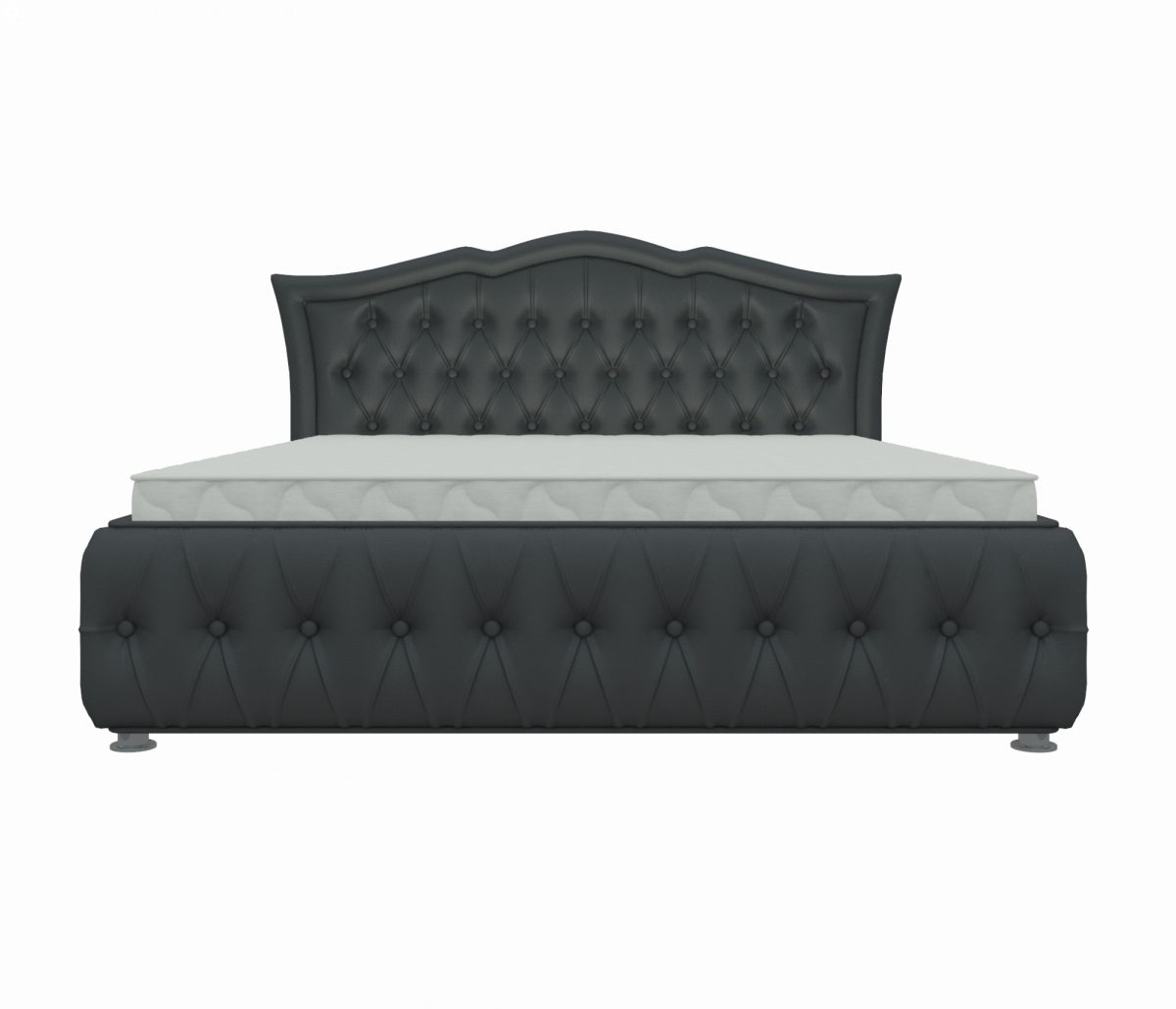 108299 Кровать интерьерная Герда 160 | экокожа | черный