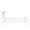 Кровать Iris (mod.9311) дерево гевея-металл, 160*200 см (Queen bed), Белый (White) - 3