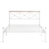 Кровать Iris (mod.9311) дерево гевея-металл, 160*200 см (Queen bed), Белый (White) - 4