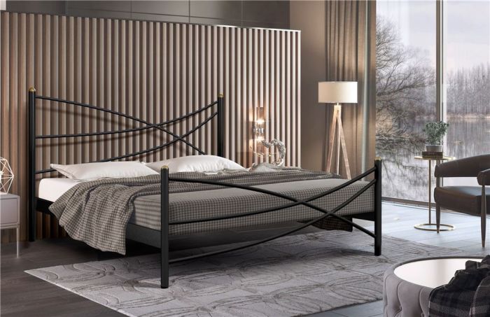 Кровать Лиана (160х200-металлическое основание) Черный