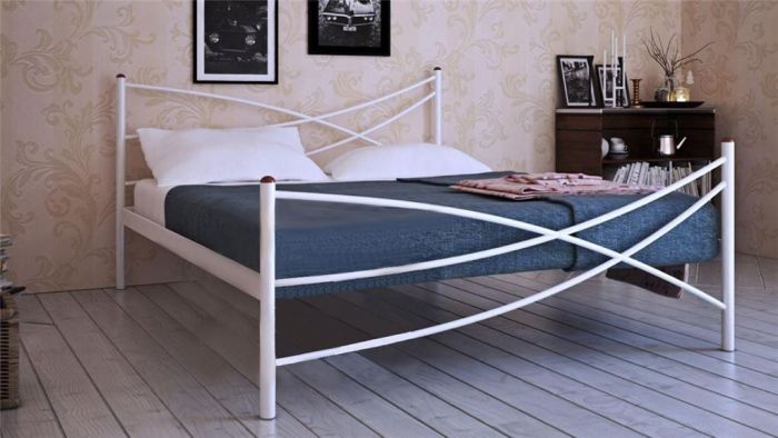 Кровать Лиана белый с матрасом Дрема Etalon стандарт 160Х200