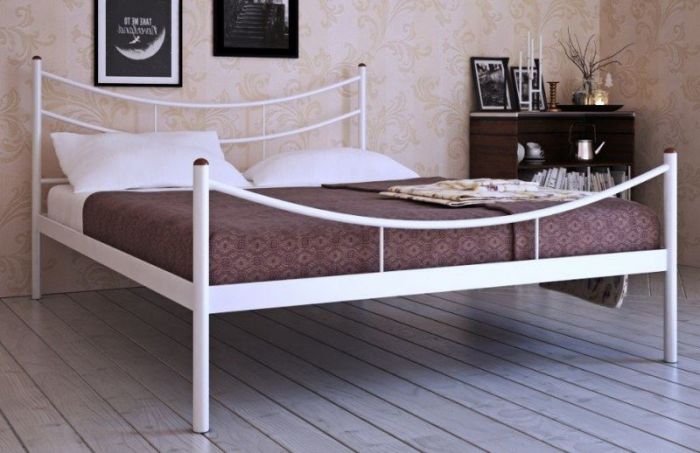 Кровать Luna белая с матрасом Дрема Etalon стандарт 120Х200