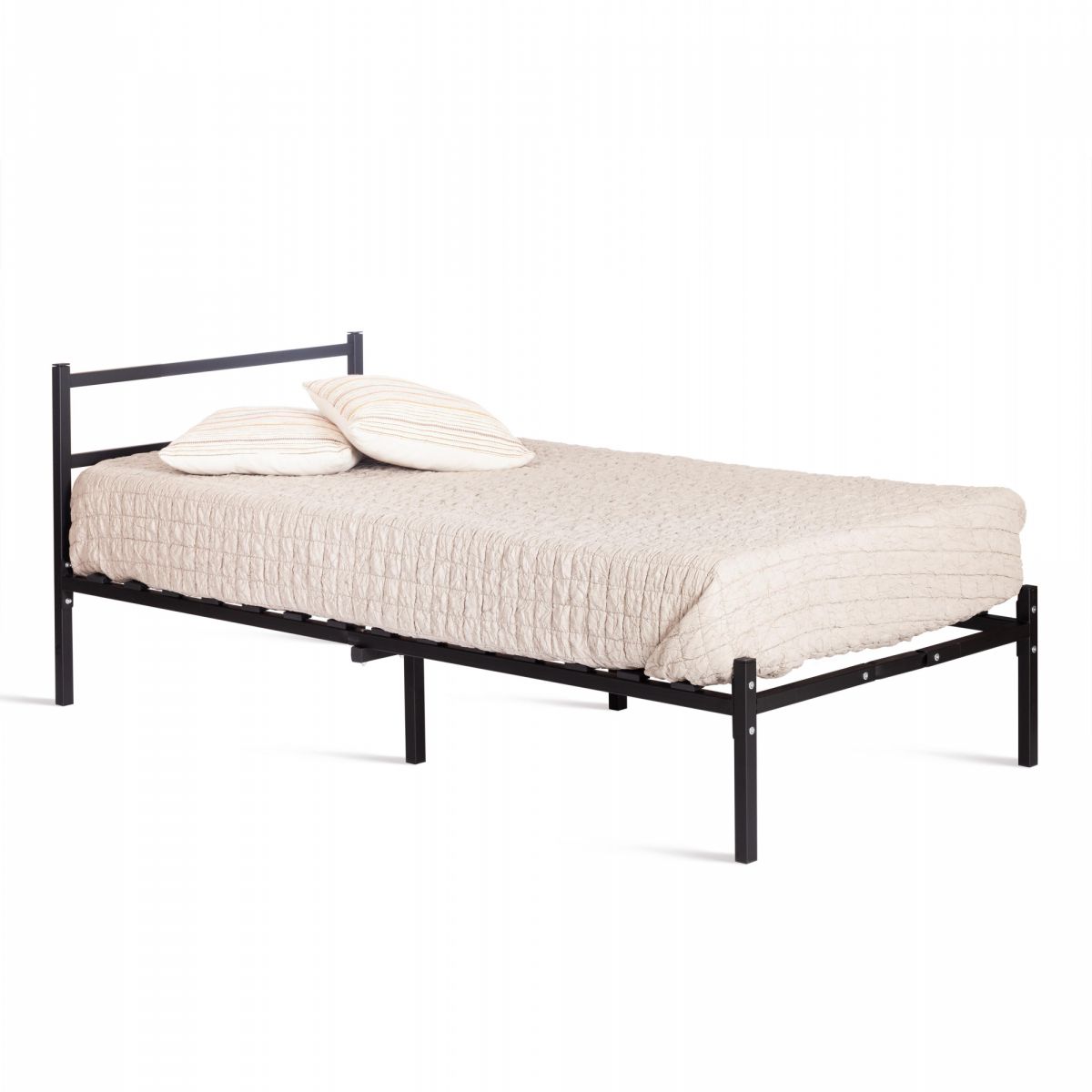 Кровать Marco металл, 90х200см, черный