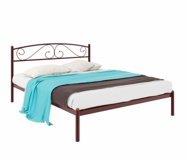 Кровать металлическая Милсон-Вероника 200*160 коричневый