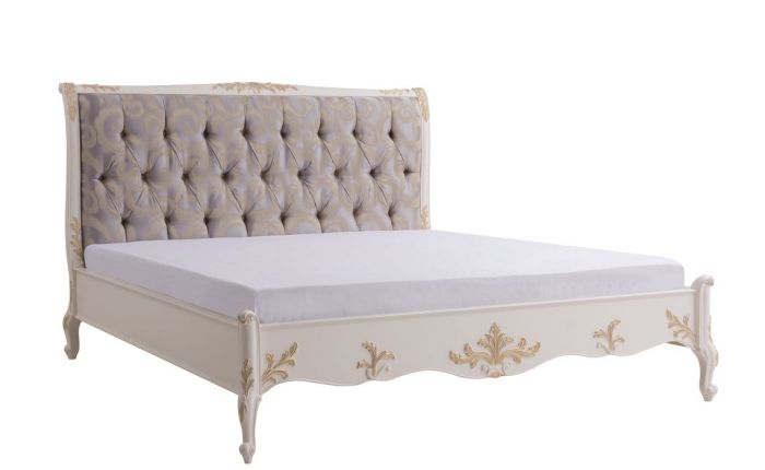 Кровать MK-5010-WG белая с матрасом Дрема Etalon струтто 180х200 см