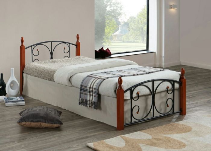 Кровать MK-5223-RO темная вишня с матрасом Дрема Etalon стандарт 180х200 см 