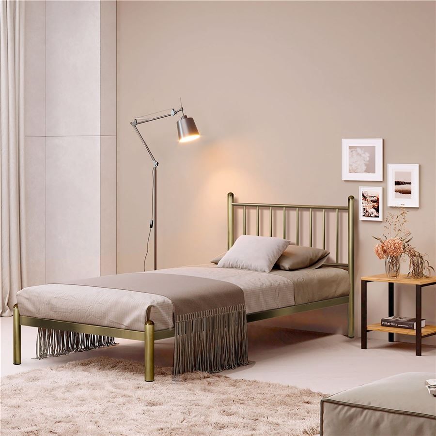 Кровать односпальная Арзу с матрасом Дрема Etalon струтто 90Х200