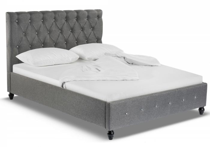Кровать Relax темно-серая с матрасом Дрема Etalon струтто 160Х200