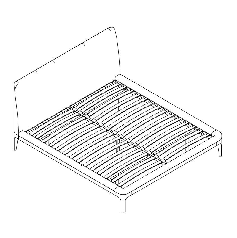 Кровать с решеткой RONDA, MDI.BD.RD.122
