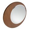 Круглое настенное зеркало 3262-MIR23067 в раме из орехового дерева - 2